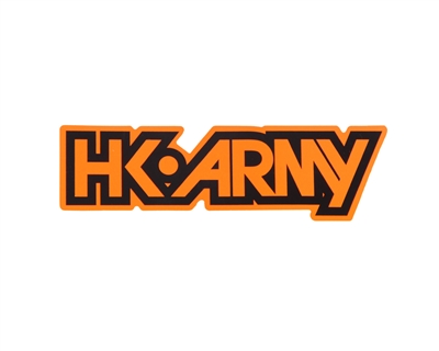 HK Army Typeface Sticker - Neon Orange