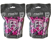 First Strike Paintball 300 Round Paintballs - FSR - Smoke/Pink Shell - Pink Fill